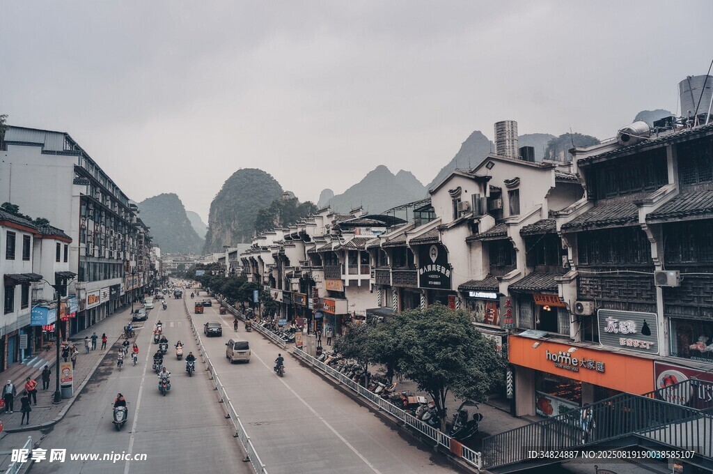 陽朔古鎮(zhèn)街道風(fēng)景