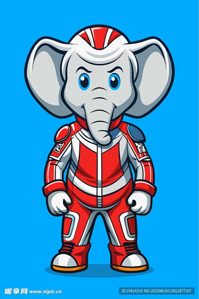 大象超級英雄卡通形象