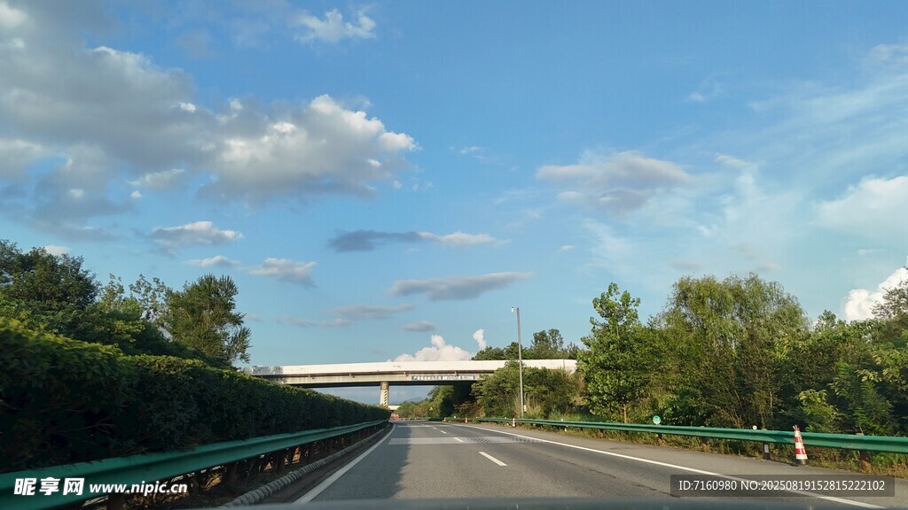 高速公路綠樹相伴