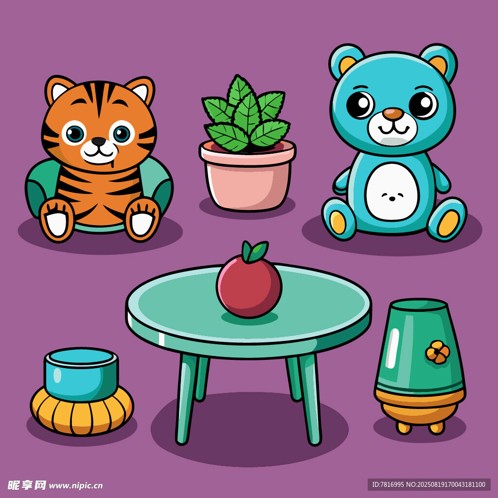 可愛動物與家居小物