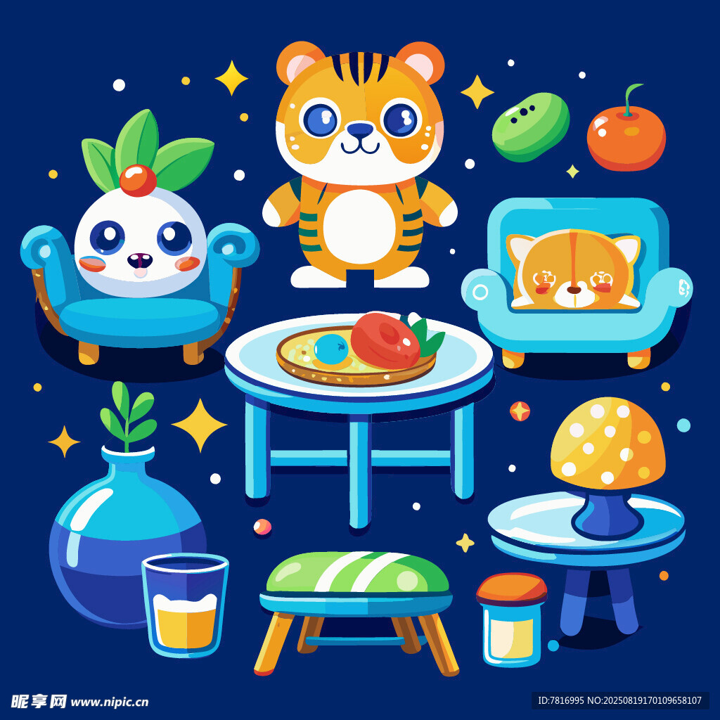 萌寵歡聚的溫馨室內(nèi)場景