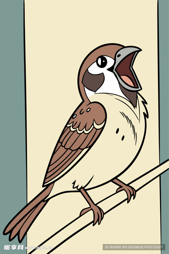 枝頭鳴叫的小鳥(niǎo)