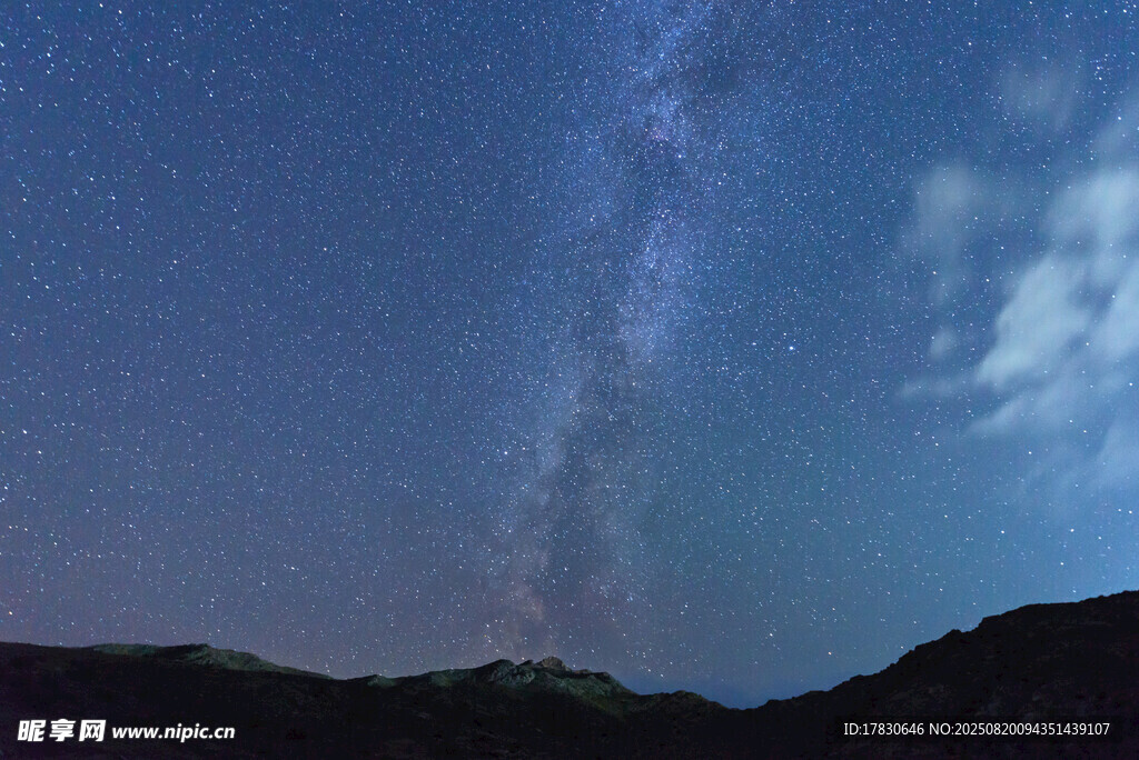 夜空下的壯麗星河景觀