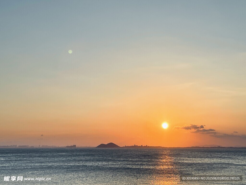 海邊絕美日落景象