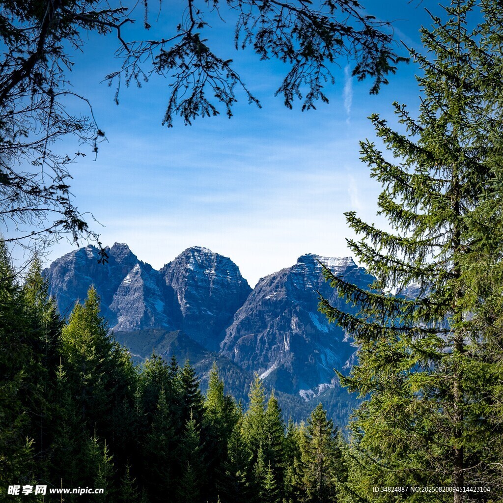 山林間的壯麗山脈景觀