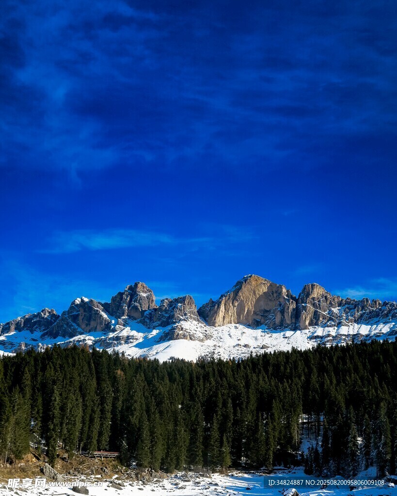 雪山森林美景