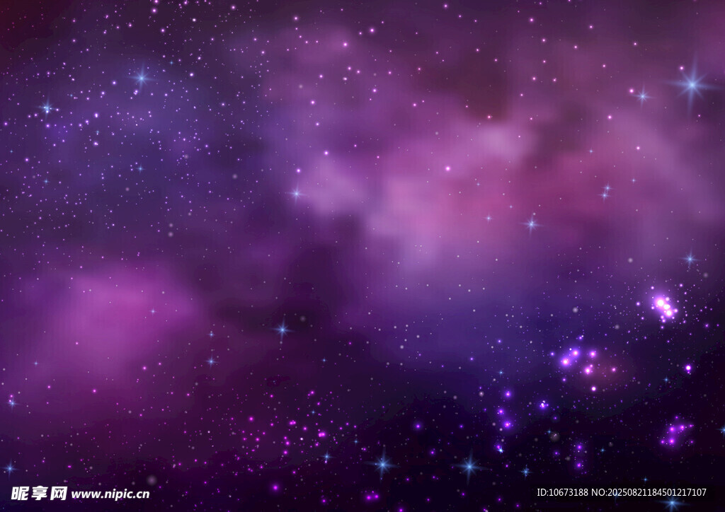 夢(mèng)幻紫色星云宇宙美景