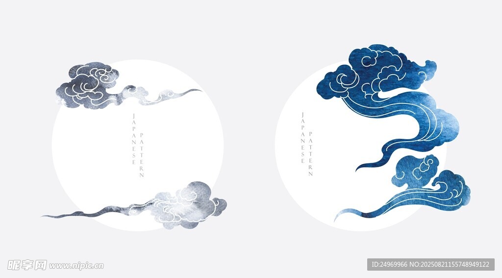 中式水墨風(fēng)云紋圖案設(shè)計(jì)