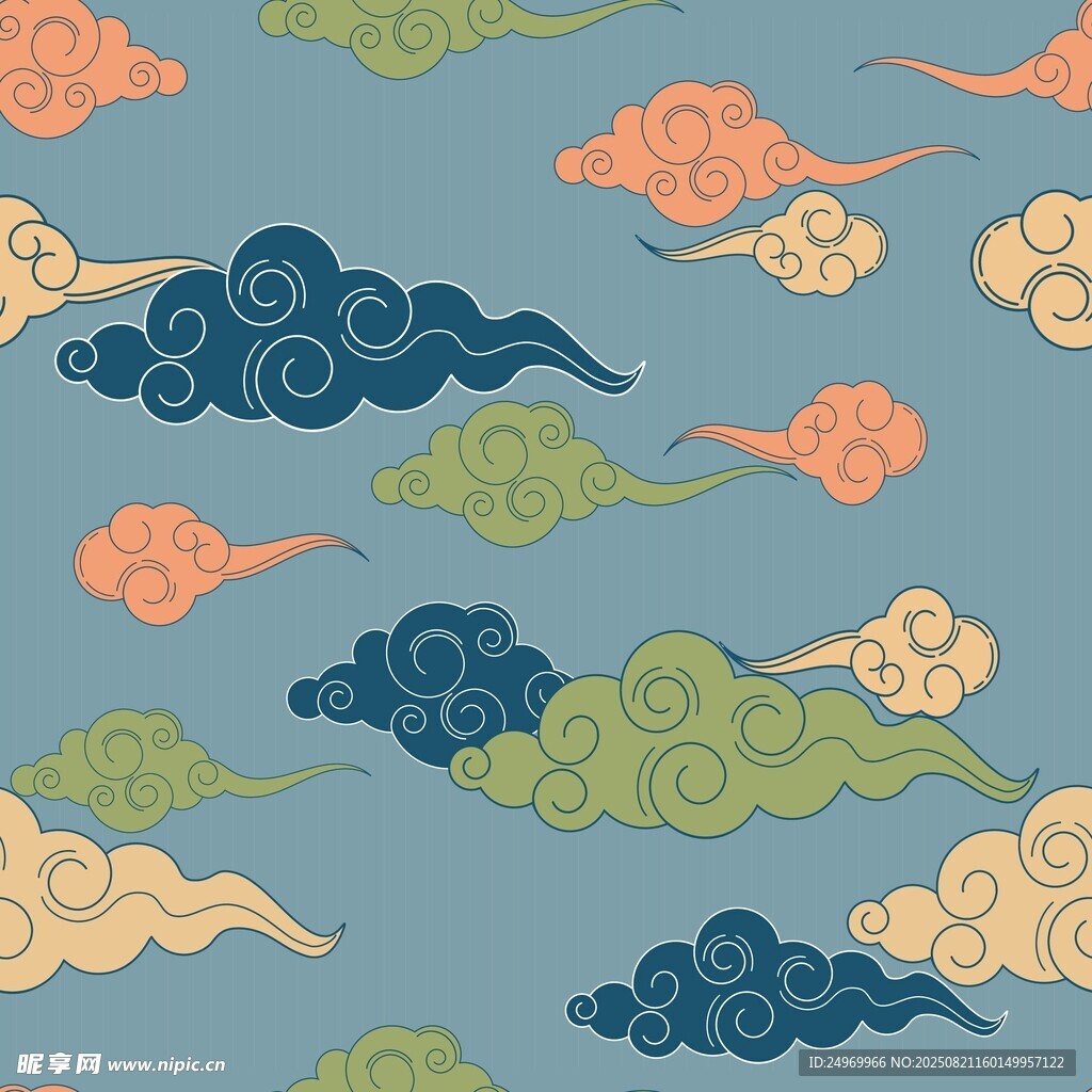 中式傳統(tǒng)云紋圖案背景