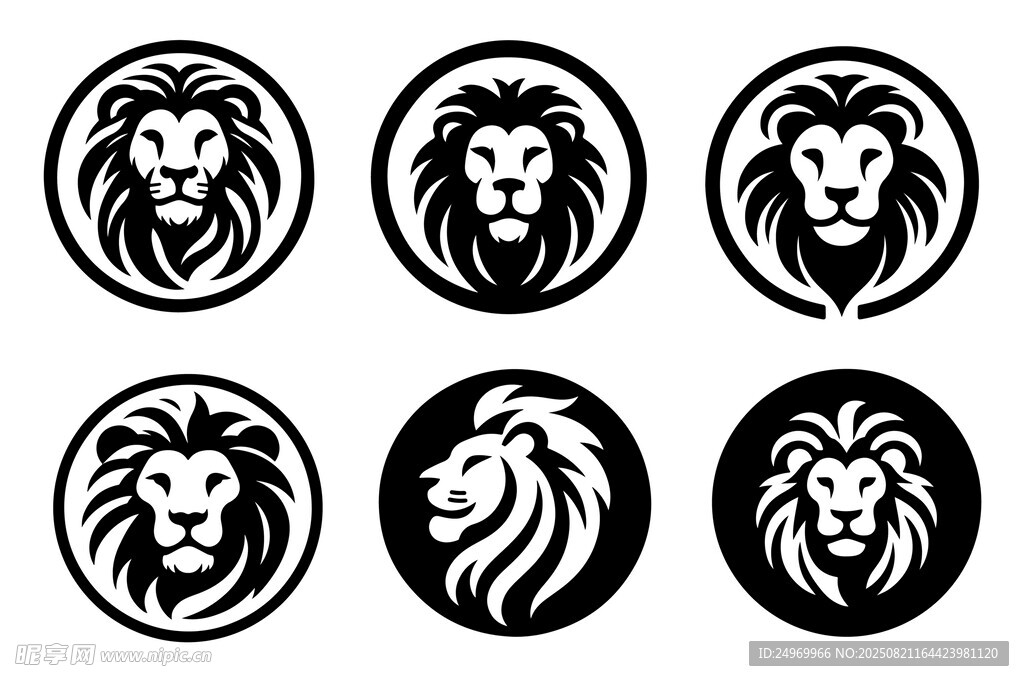 獅子頭像標(biāo)志設(shè)計(jì)集合