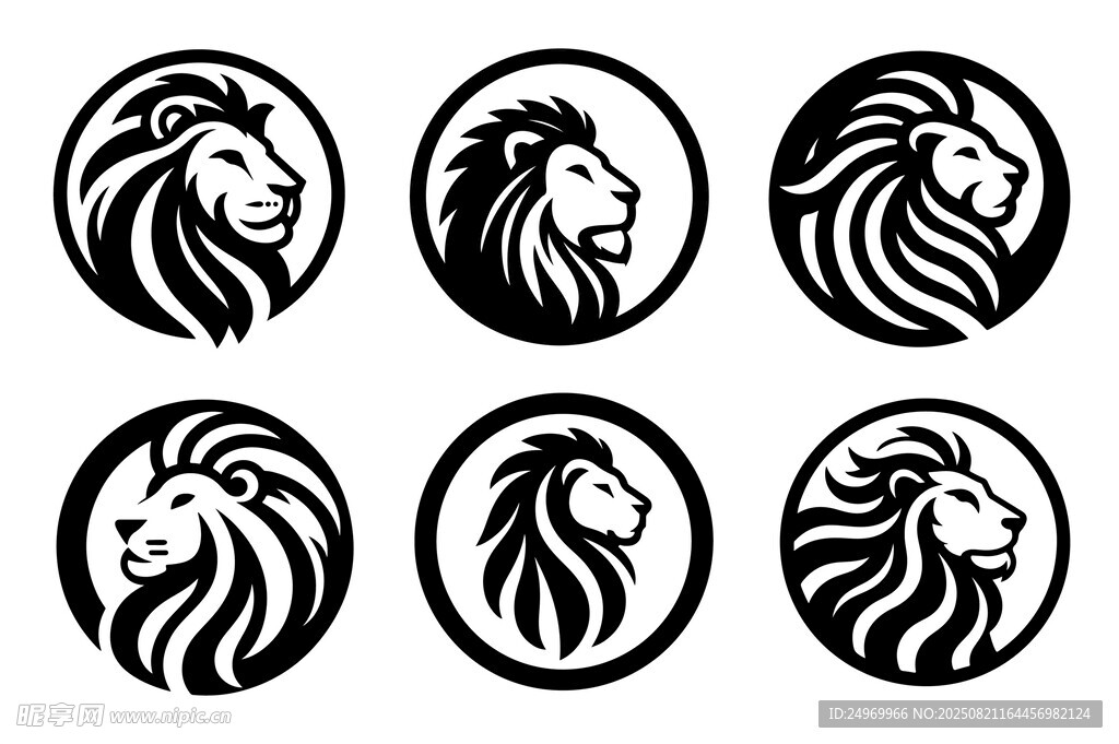 獅子頭像標(biāo)志設(shè)計集合