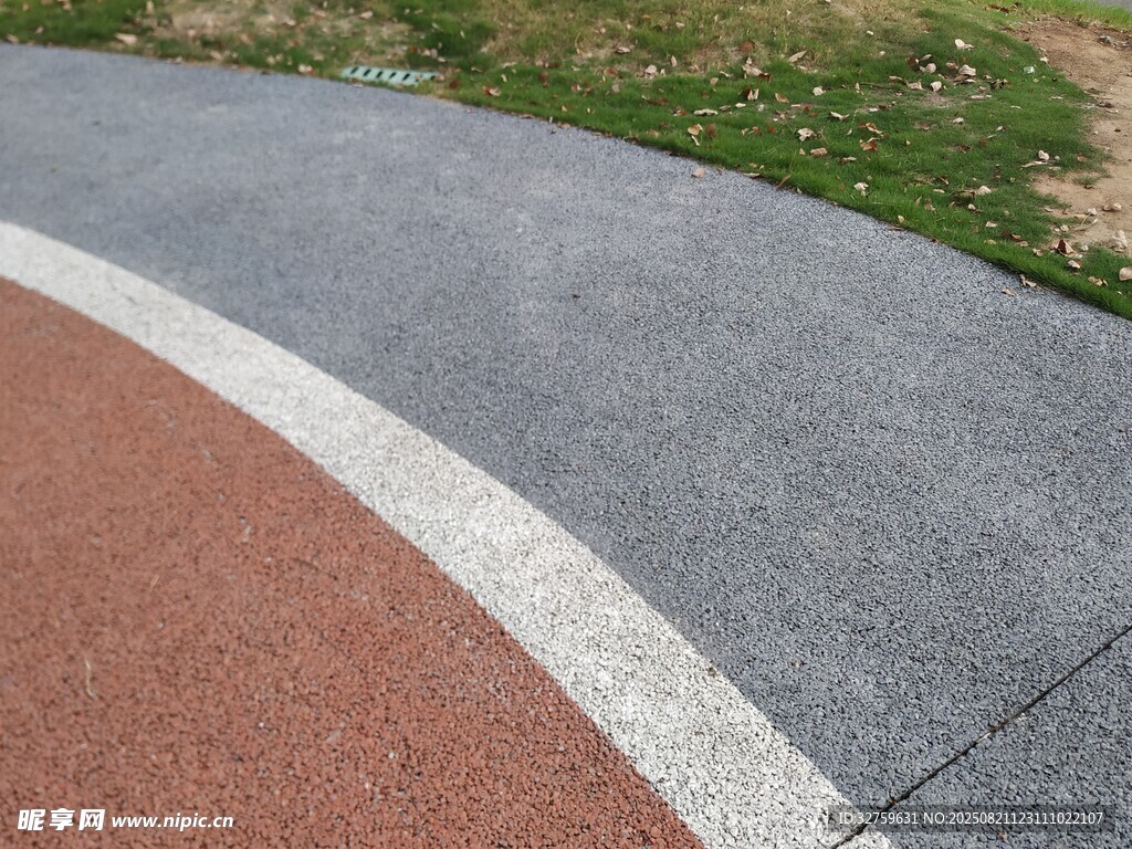 彩色路面的局部特寫