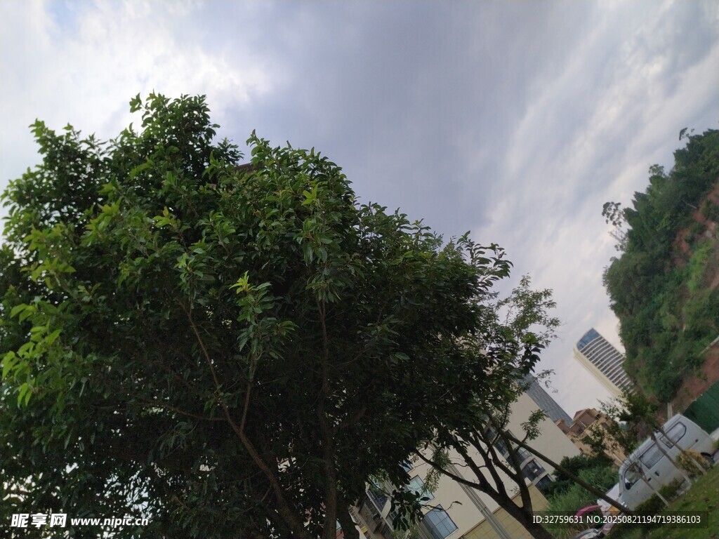 綠樹藍(lán)天城市風(fēng)景