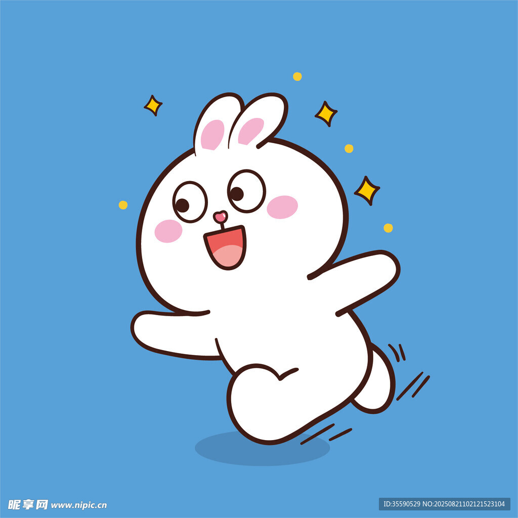 跳躍的可愛小白兔