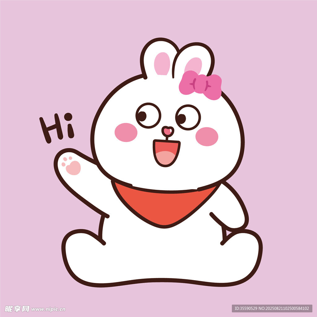 揮手白兔說Hi