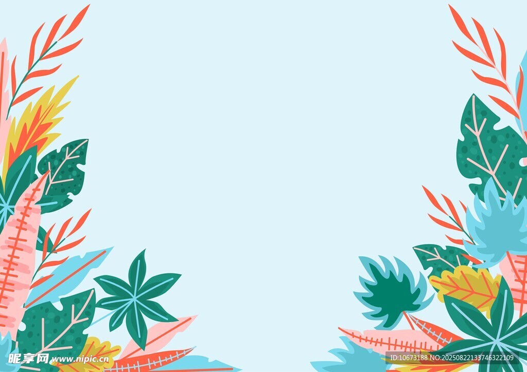 熱帶植物裝飾圖案