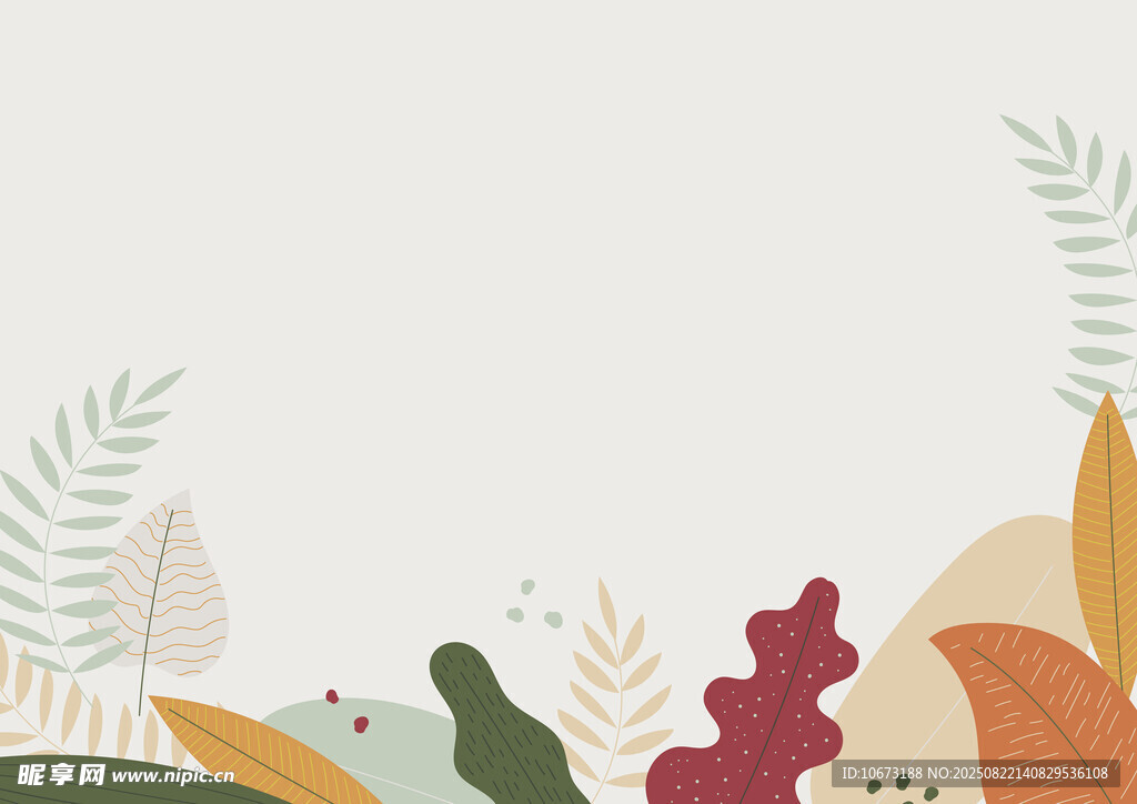 自然風(fēng)植物邊框插畫