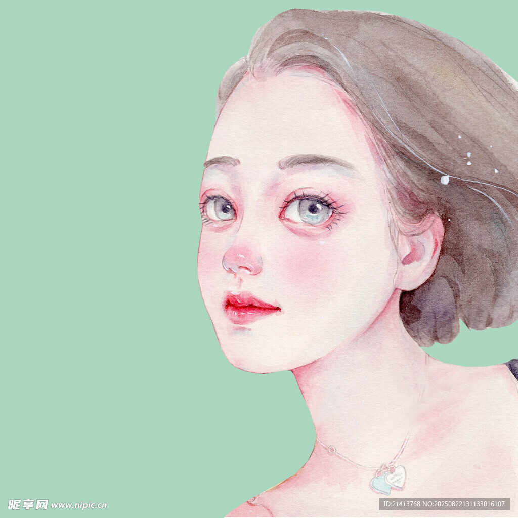 清新風(fēng)格的美麗少女頭像