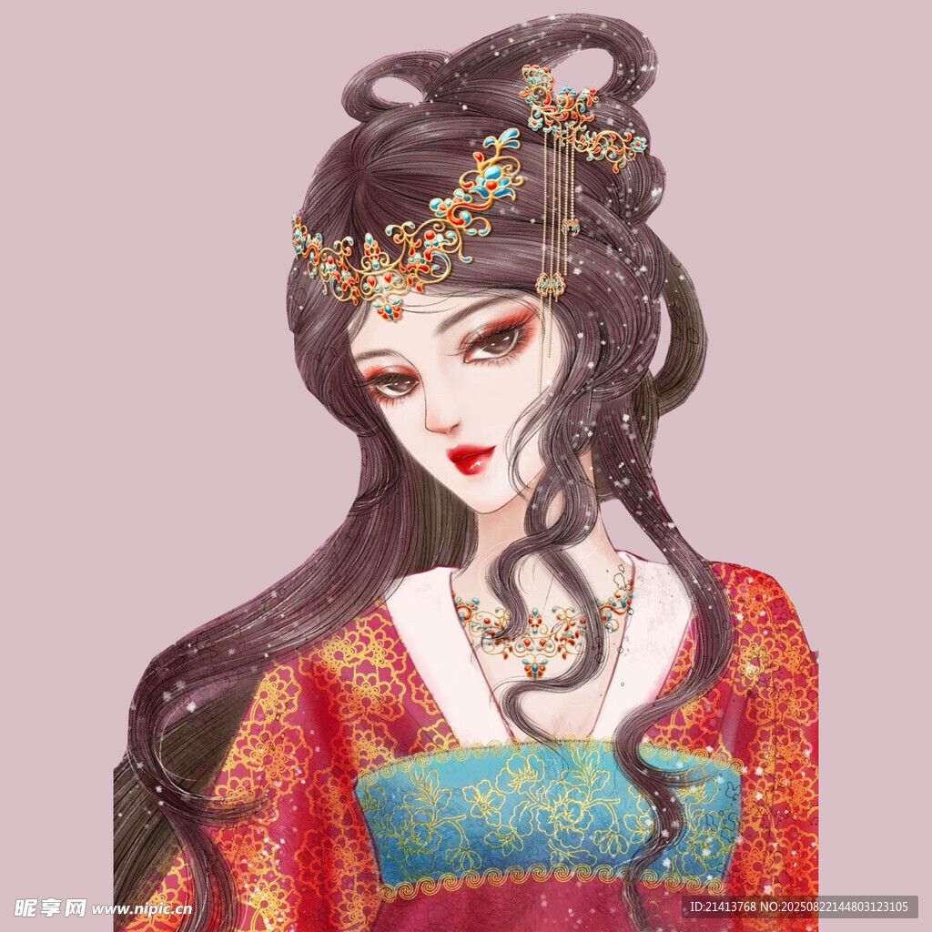 古風(fēng)華麗裝扮的古典女子