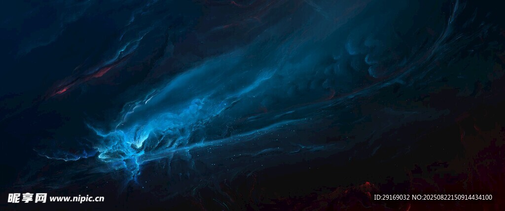 夢幻藍(lán)色光束夜景