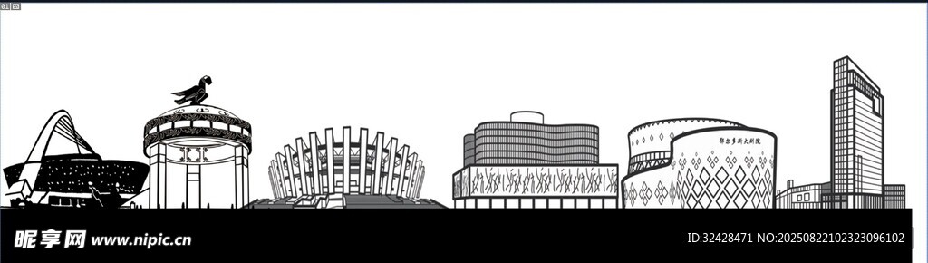 鄂爾多斯城市建筑剪影