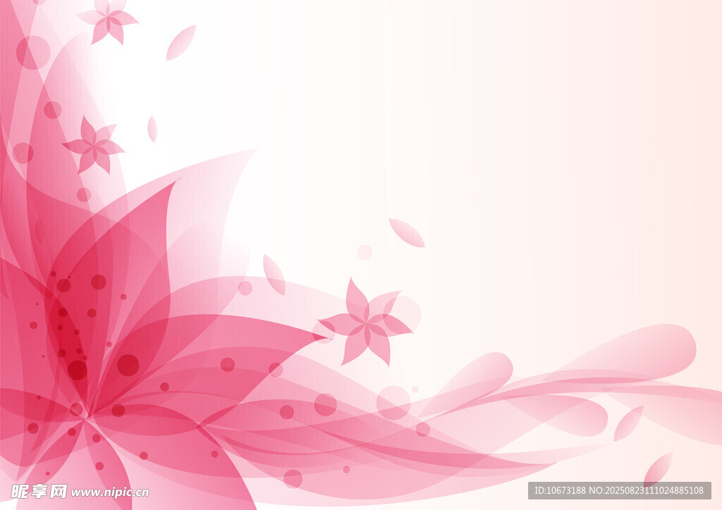 夢(mèng)幻粉色花卉背景圖