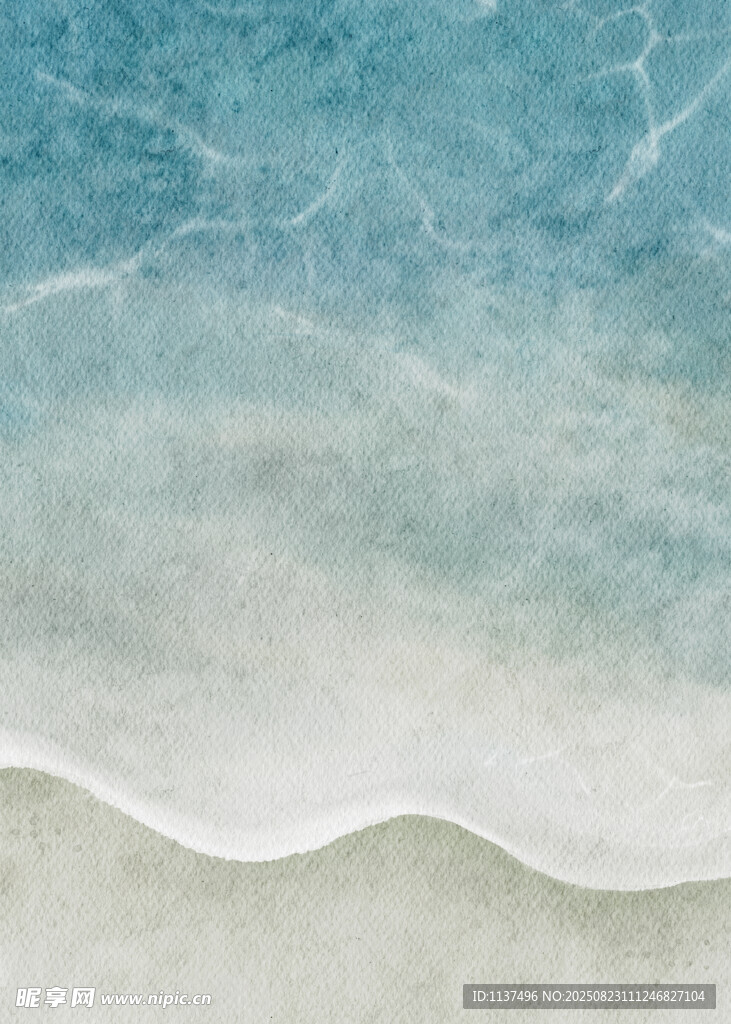 海邊海浪輕拍沙灘景象