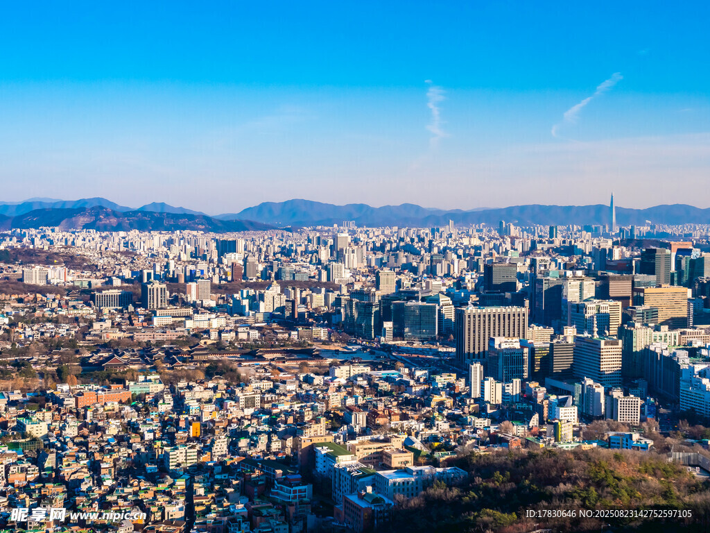 俯瞰繁華都市景觀