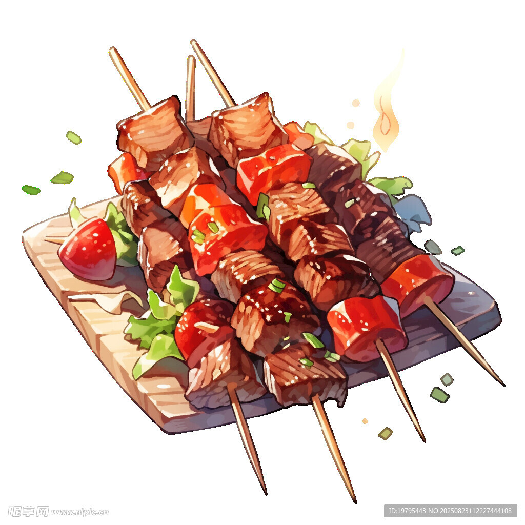 美味烤肉串視覺味覺盛宴