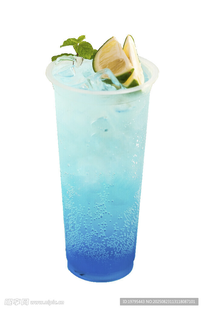 藍(lán)色漸變冰飲清新誘人