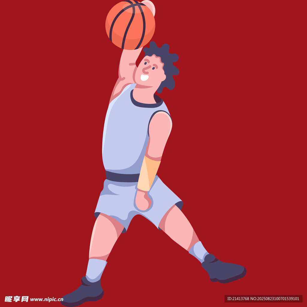 籃球運動員霸氣扣籃瞬間