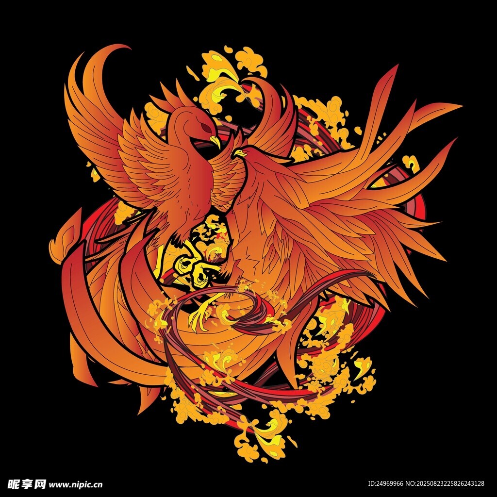 火焰鳳凰圖案設(shè)計