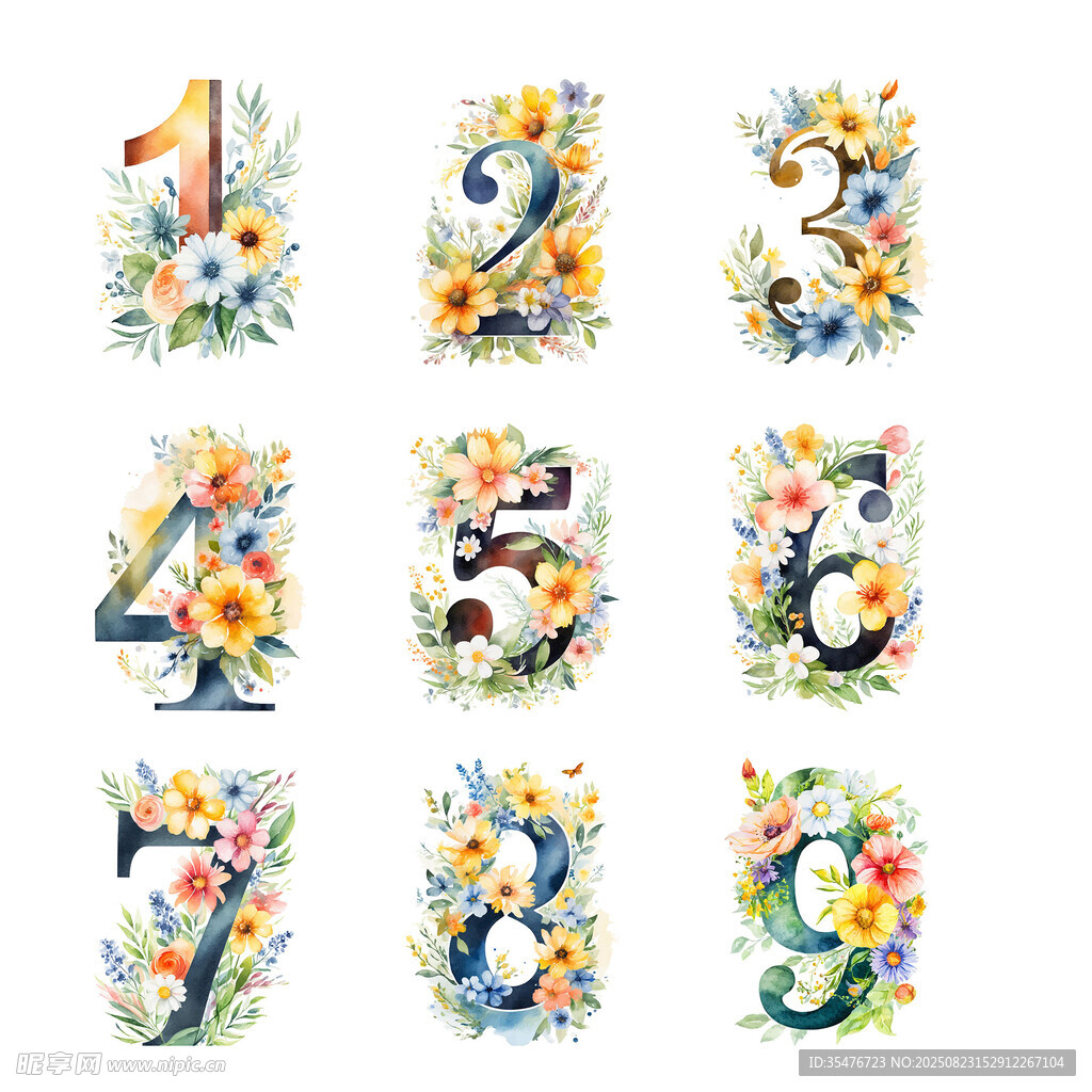 花卉數(shù)字