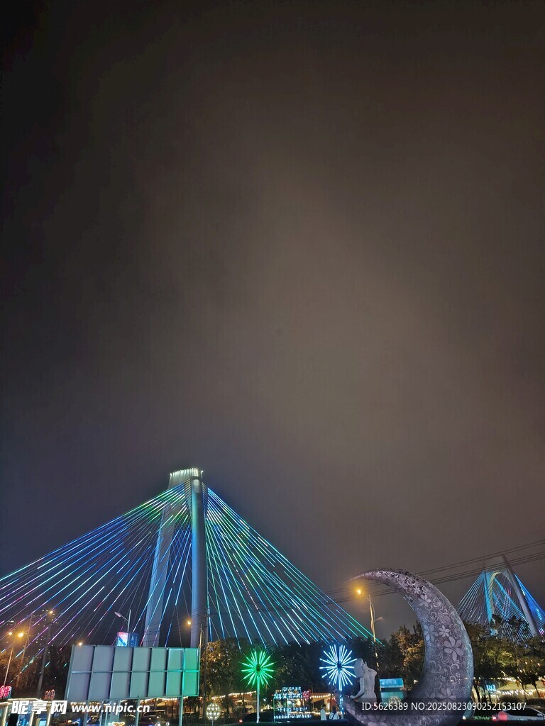 南寧市大橋夜景圖
