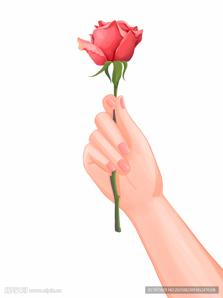 女神節(jié)手持花束