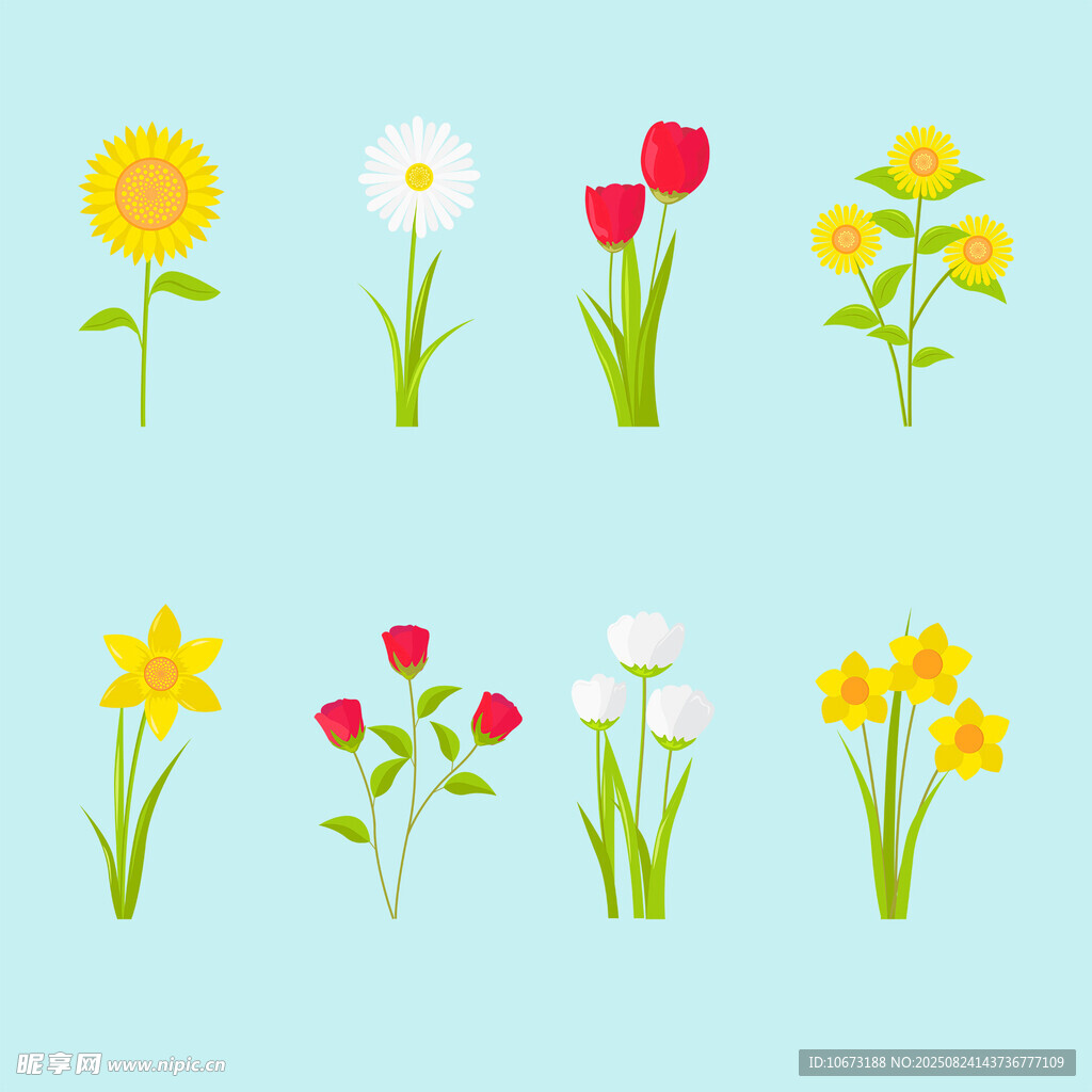 多彩花卉插畫(huà)集合