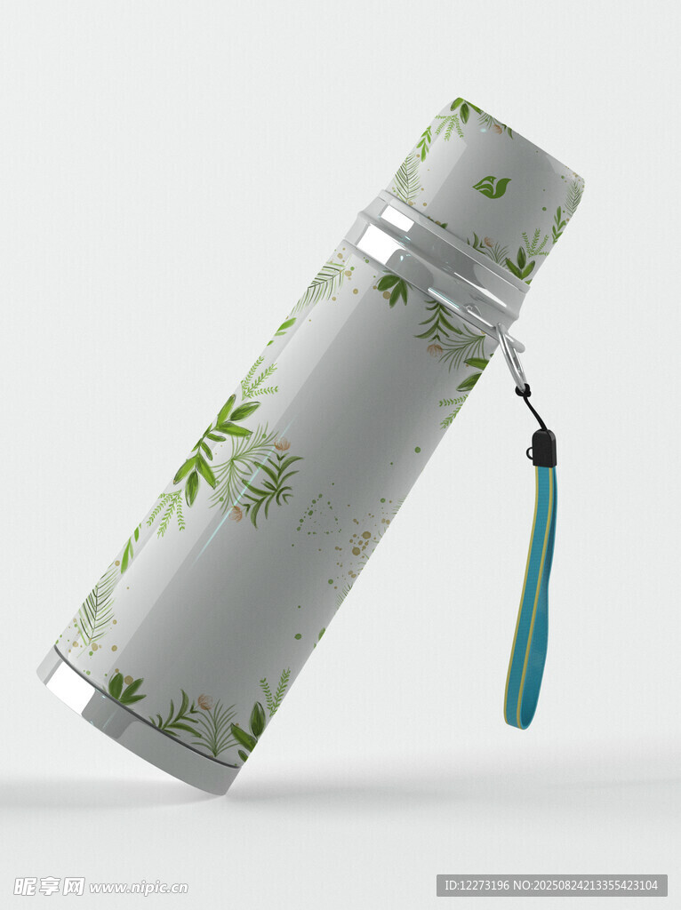 簡(jiǎn)約竹葉圖案不銹鋼保溫杯