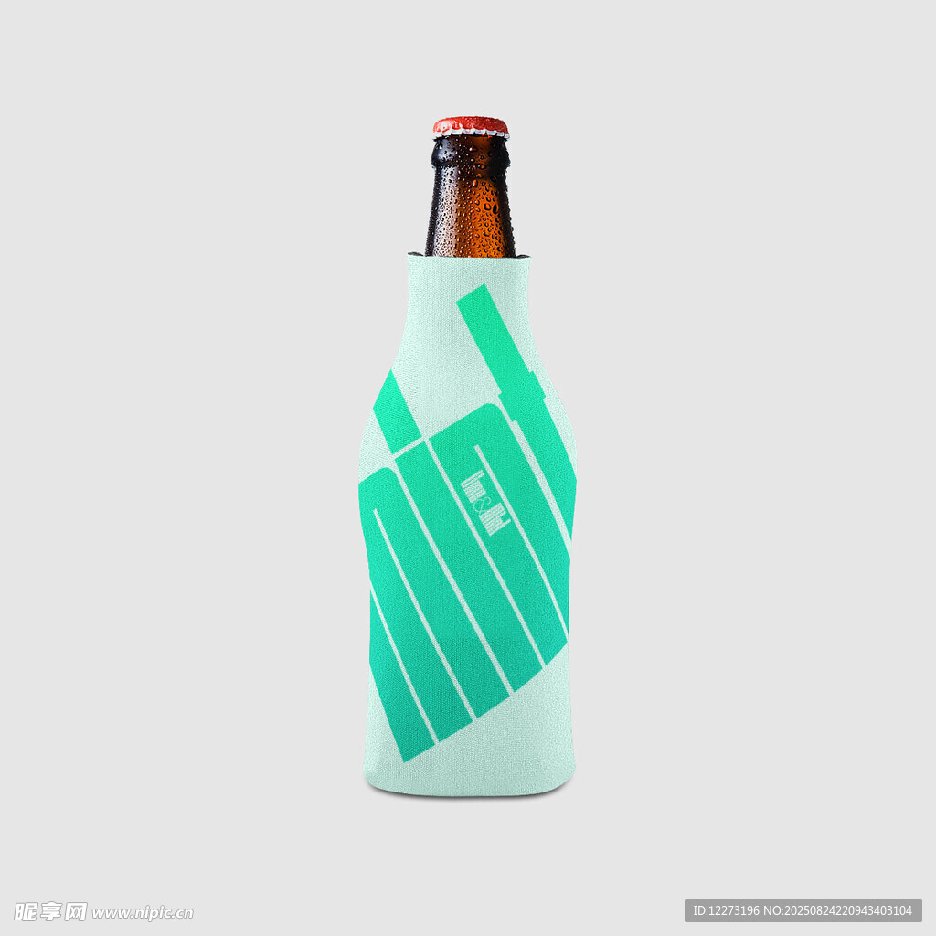 綠色圖案啤酒瓶設(shè)計