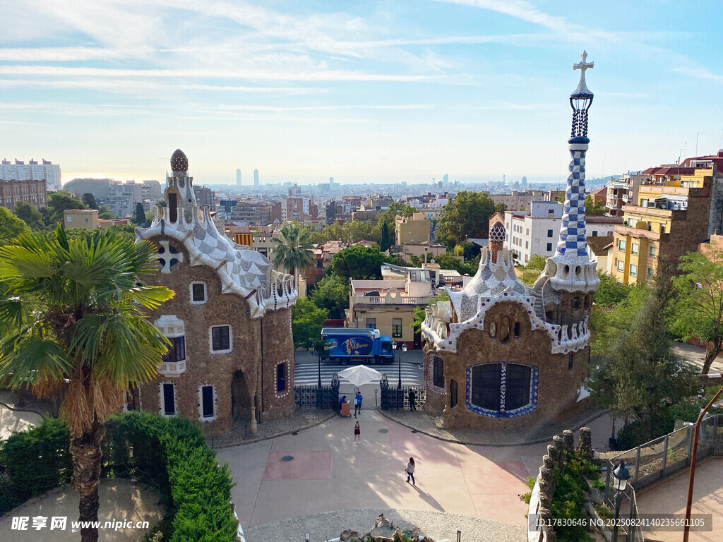 巴塞羅那奎爾公園建筑景觀