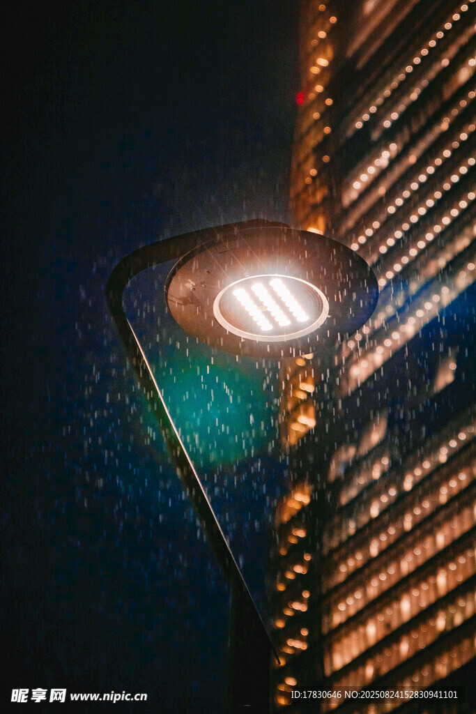 城市夜燈與高樓夜景