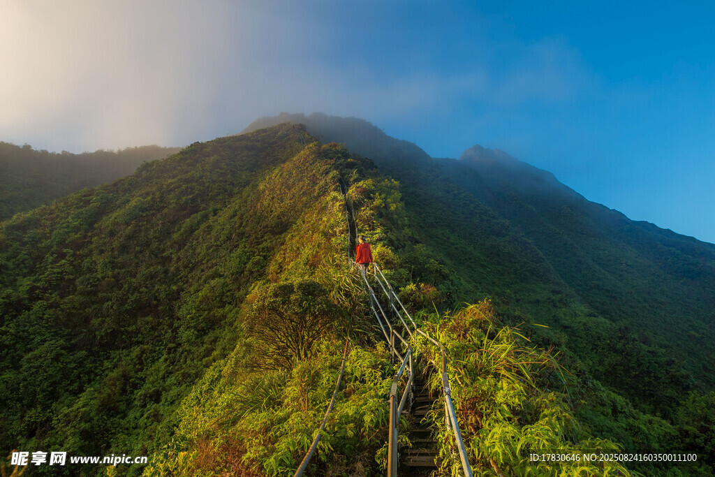 山間棧道美景
