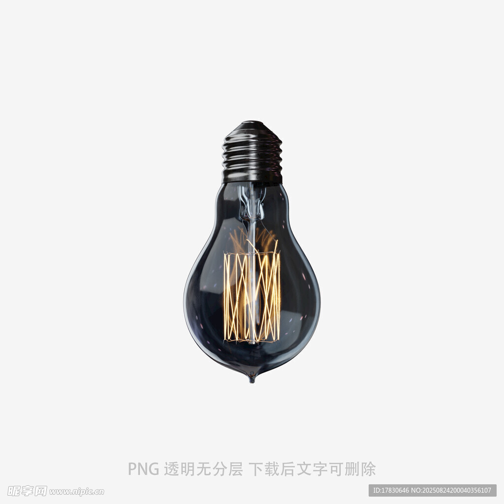 復(fù)古黑色燈絲燈泡特寫