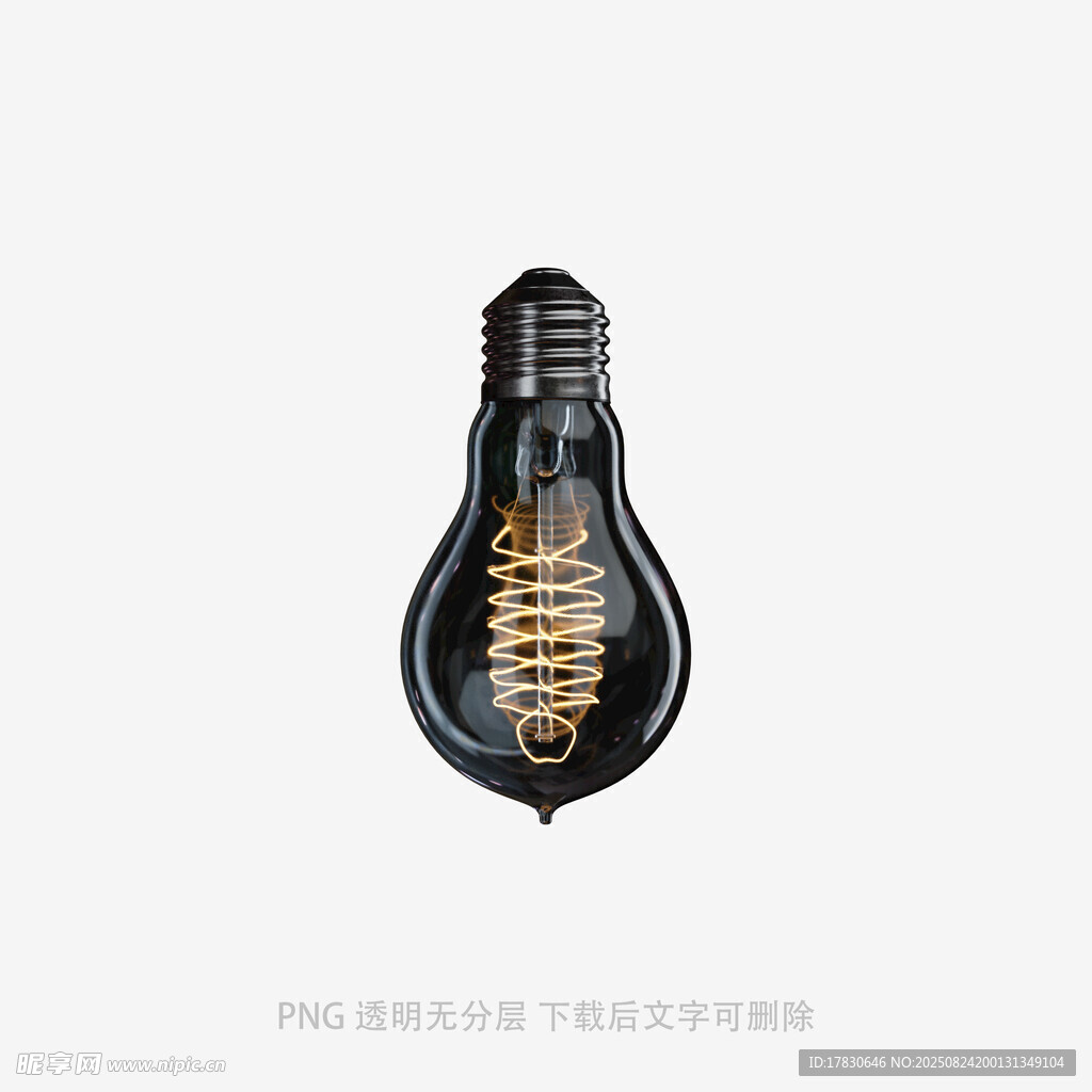 復(fù)古黑色燈絲燈泡特寫