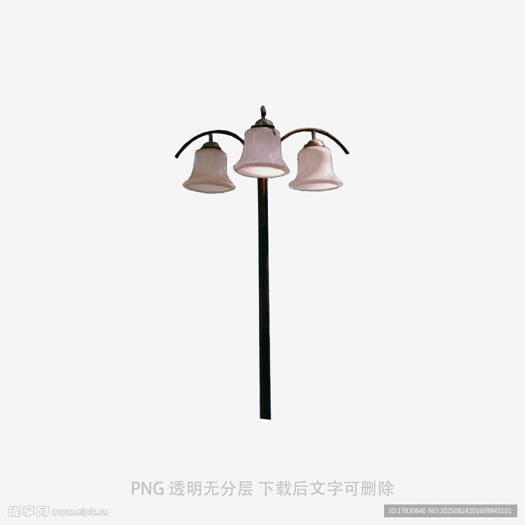 復古風格三頭戶外路燈