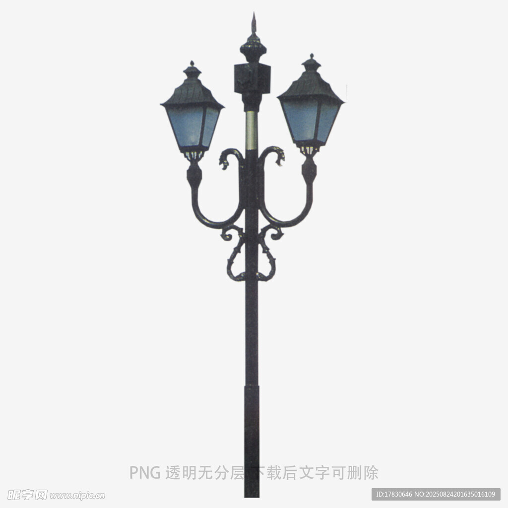 復(fù)古鐵藝三頭路燈