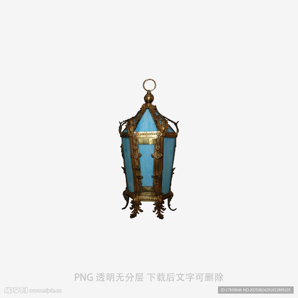 復(fù)古藍(lán)色鐵藝精美風(fēng)燈