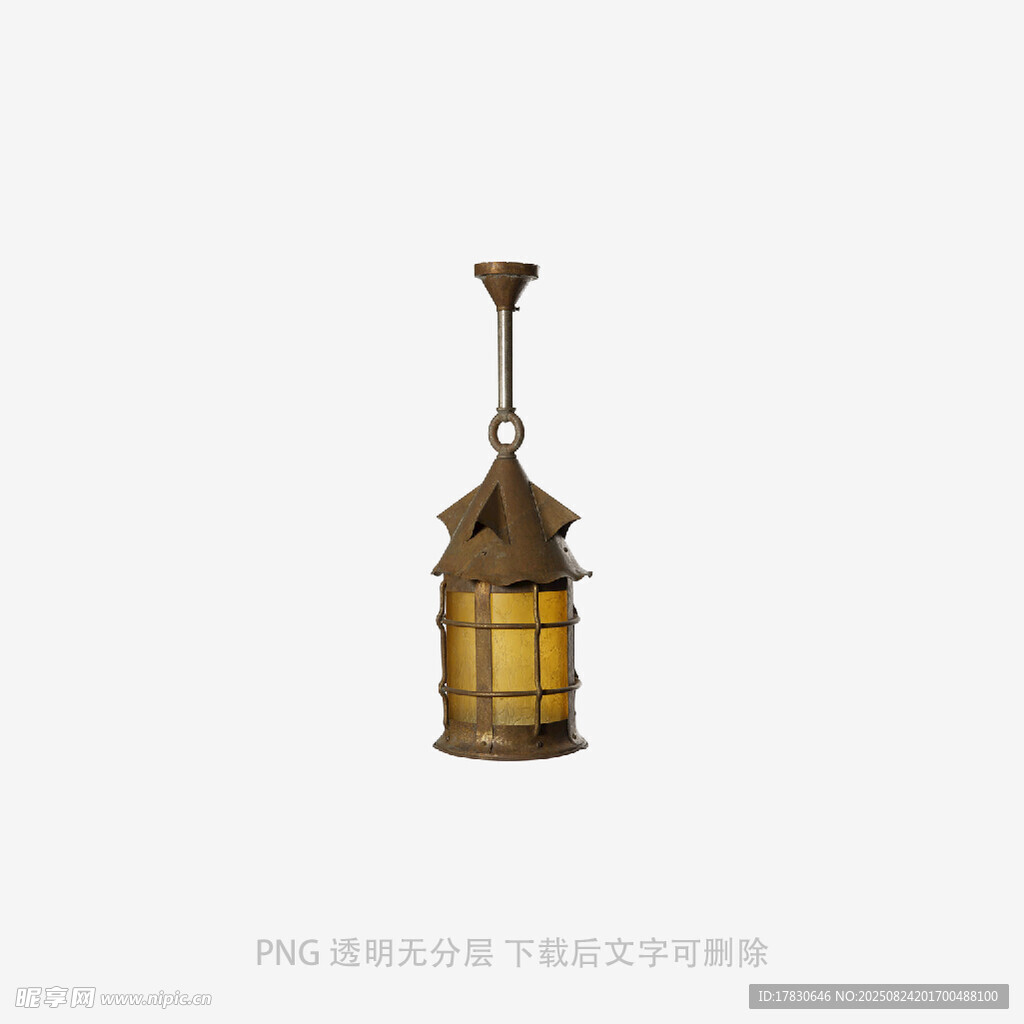 復(fù)古中式黃銅懸掛燈籠