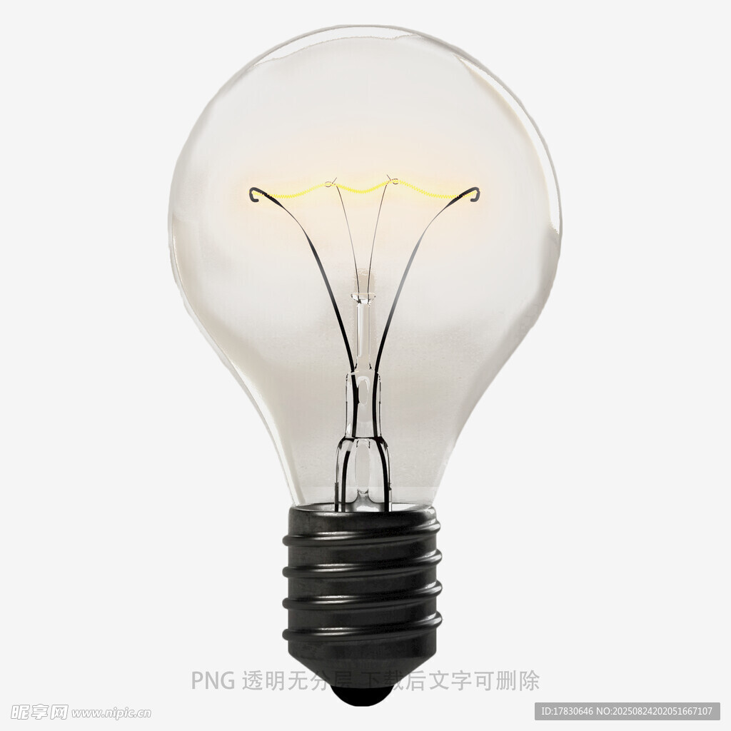 透明燈泡發(fā)光特寫