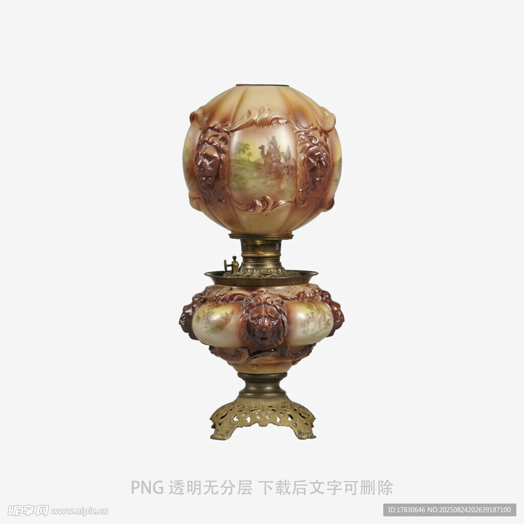 古典花紋陶瓷擺件