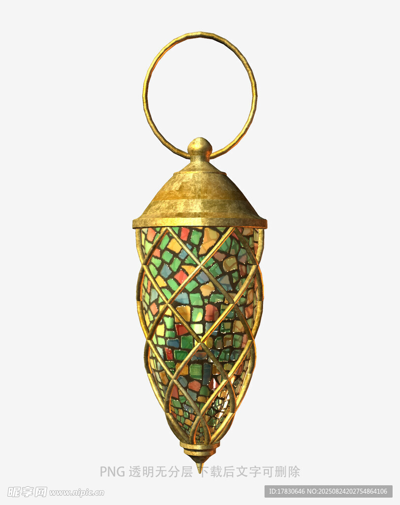 金色雕花錐形掛飾
